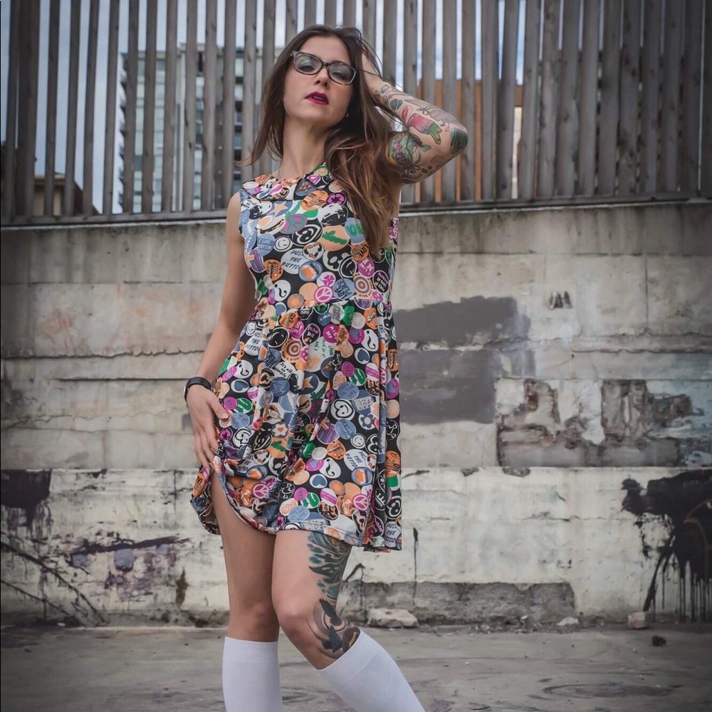 Blush - Dress (button pattern )
